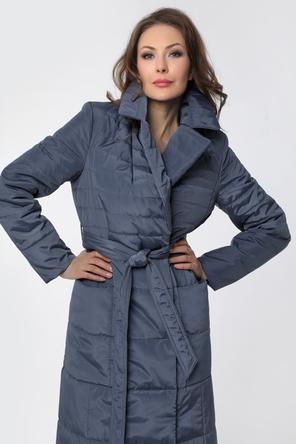 Женское стеганое пальто DW-22317, цвет серо-синий, фото 04