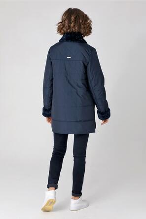 Куртка с искусственным мехом арт. DW-23330, цвет темно-синий, вид 2