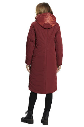 Зимнее пальто с капюшоном DIMMA артикул 2120 цвет кирпичный, фото 4