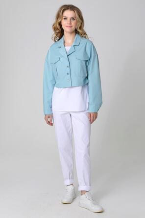 Хлопковый жакет-куртка арт. DW-24123, цвет голубой DIZZYWAY, фото 1